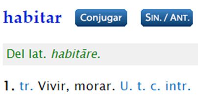 Figura 3. Artículo de habitar del DLE