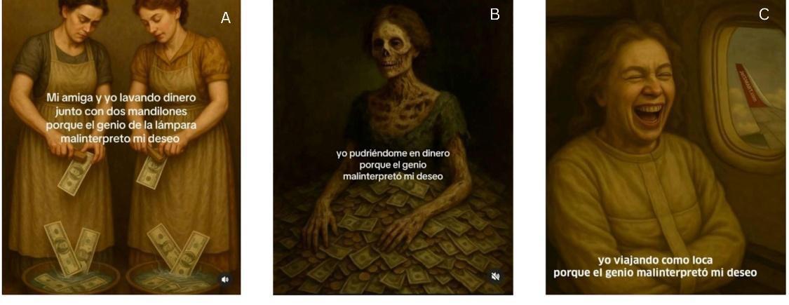 Figura 9. Memes basados en la lectura composicional de locuciones